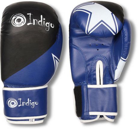 Боксерские перчатки Indigo, PS-505, синий, вес 6 унций