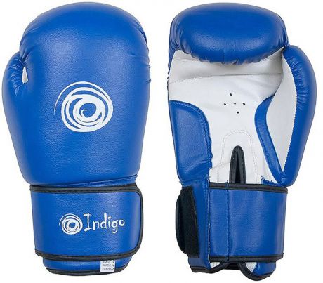 Боксерские перчатки Indigo, PS-799, синий, вес 12 унций
