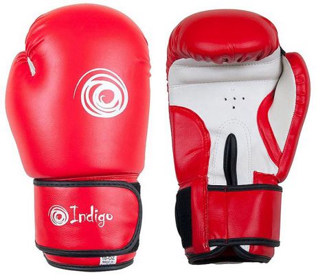 Боксерские перчатки Indigo, PS-799, красный, вес 10 унций