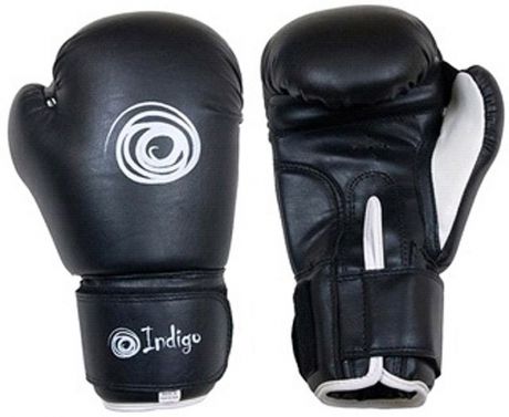 Боксерские перчатки Indigo, PS-790, черный, вес 10 унций