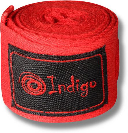 Боксерский бинт Indigo, 1115, красный, 2,5 м