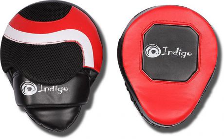 Лапы боксерские Indigo, 250043, красный, черный, 2 шт