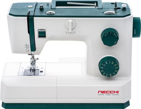 Швейная машина Necchi 7424, серый, зеленый