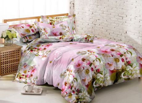 Комплект постельного белья Amore Mio Fancy, евро, наволочки 70x70