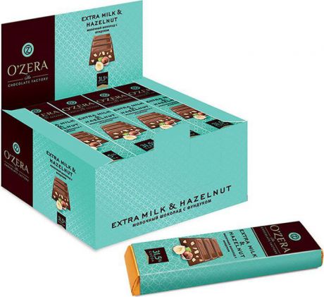 Шоколад молочный Озерский сувенир "Extra milk & Hazelnut", 20 шт по 42 г