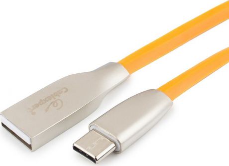 Кабель Cablexpert Gold, USB 2.0, AM/Type-C, 1 м, оранжевый