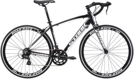 Велосипед шоссейный Stark'18 Peloton 700.1, черный, темно-серый, белый, диаметр колес 28'', размер рамы 22