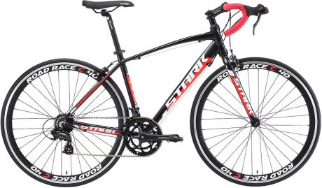 Велосипед шоссейный Stark'18 Peloton 700.1, черный, красный, белый, диаметр колес 28'', размер рамы 20