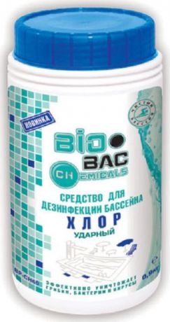 Средство для бассейнов BioBac Хлор 60 ударный дезинфицирующее, 1 кг