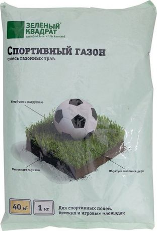 Семена Зеленый Квадрат "Спортивные" газонных трав, 1 кг