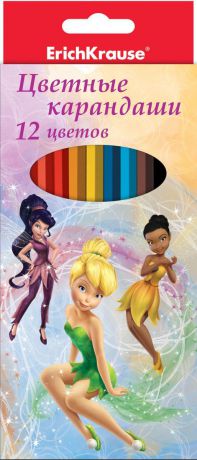 Disney Набор цветных карандашей Феи Цветочная вечеринка 12 цветов