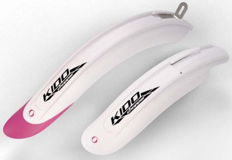 Крылья велосипедные детские Simpla KIDO SDL 20" - для велосипедов 16-20", белый, розовый
