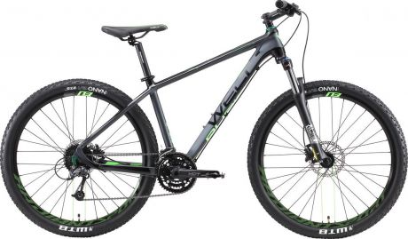 Велосипед горный Welt Rubicon 3.0 27 2019, серый, зеленый, диаметр колес 27,5