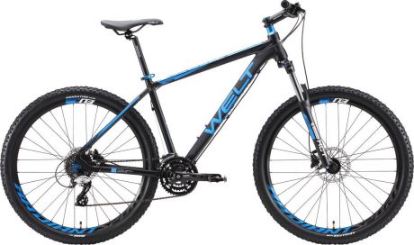 Велосипед горный Welt Rockfall 3.0 29 2019, черный, синий, белый, диаметр колес 29"