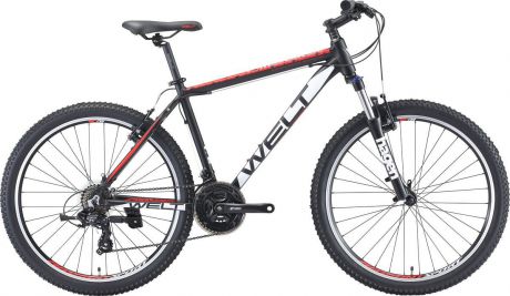 Велосипед горный Welt Ridge 1.0 V 2019, черный, красный, белый, диаметр колес 26"