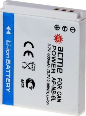 Аккумулятор для компактных камер AcmePower для Canon IXUS 105IS/200IS/210IS/300HS/310HS/85IS/95IS IXY10S/200F/30S ELPH 500HS PowerShot D10/D20, AP-NB-6L