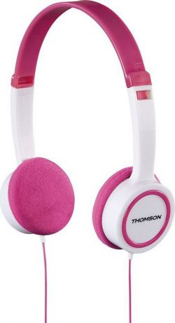Наушники Thomson HED1105P, накладные, розовый, белый