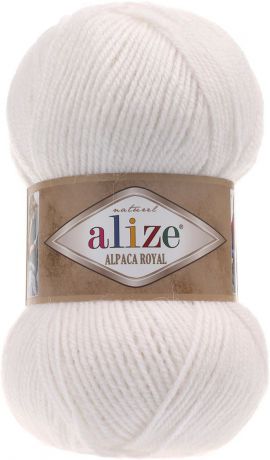 Пряжа Alize Alpaca Royal, 580479, 55 белый, 100 г, 250 м, 5 шт