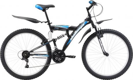 Велосипед горный Challenger Mission Lux FS 26, 8712003000, черный, синий, рама 20", колесо 26"