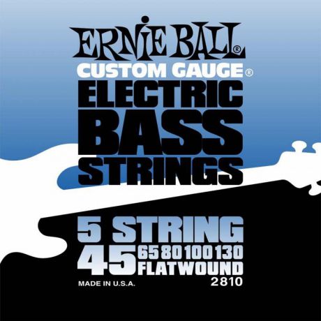 Струны для бас-гитары Ernie Ball Flat Wound Bass 5 (45-65-80-100-130), P02810