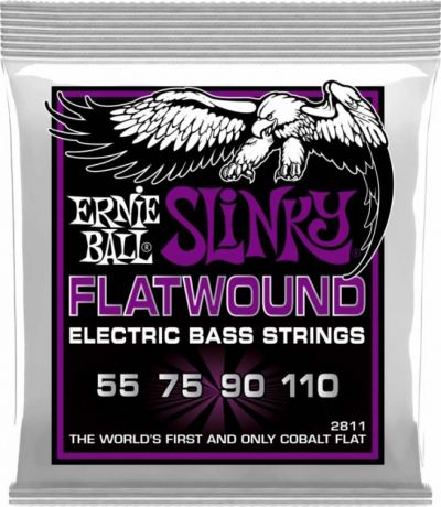 Струны для бас-гитары Ernie Ball Power Slinky Flatwound Bass (55-75-90-110), P02811