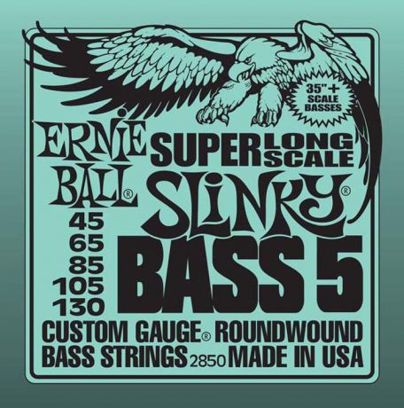 Струны для бас-гитары Ernie Ball Nickel Bass SLS Slinky 5 (45-65-85-105-130), P02850