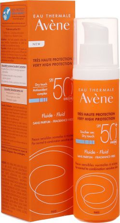 Солнцезащитный флюид для лица Avene, SPF 50+, 50 мл