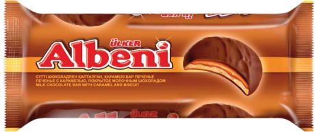 Печенье Ulker Albeni Round в молочном шоколаде с карамелью, 320 г
