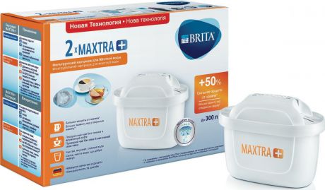 Сменный картридж для фильтра-кувшина Brita Maxtra+, для жесткой воды, 2 шт