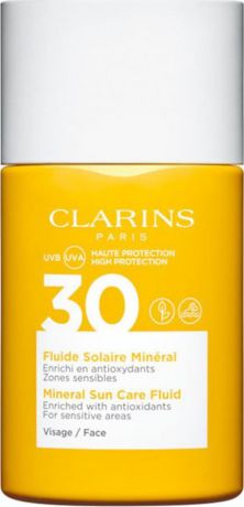 Cолнцезащитный флюид для лица Clarins Fluide Solaire Mineral Visage, SPF 30, 30 мл