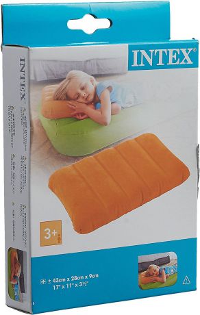 Подушка для туризма Intex Kidz, 68676NP, надувная, для детей, от 3 лет, 43 х 28 х 9 см