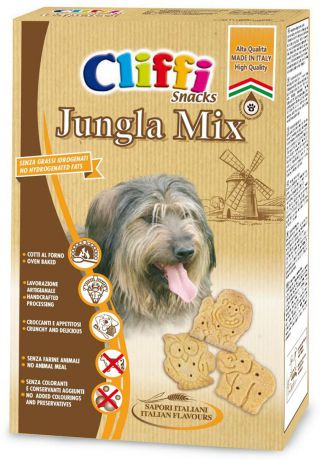 Лакомство Cliffi Jungla Mix Хрустящее печенье, для собак, 400 г