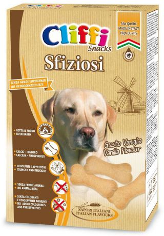 Лакомство Cliffi Sfiziosi Бисквиты с кальцием, для собак, 400 г