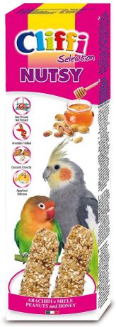 Лакомство Cliffi Sticks Parakeets With Peanuts and Honey Палочки с арахисом и медом, для длиннохвостых попугаев, 150 г
