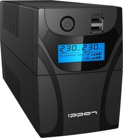 Источник бесперебойного питания Ippon Back Power Pro II 600 360Вт 600ВА, черный