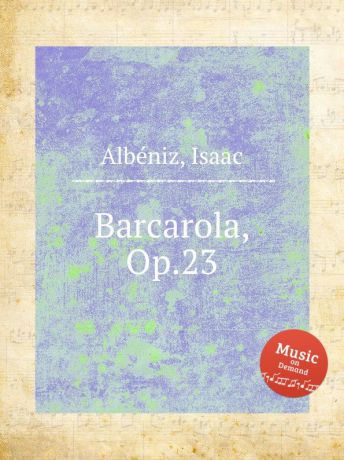 I. Albéniz Barcarola, Op.23