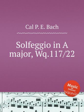Cal P. E. Bach Solfeggio in A major, Wq.117/22