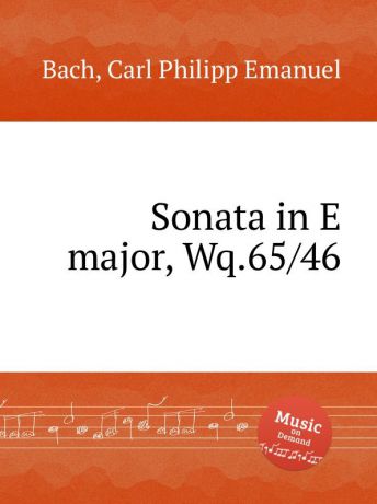 Cal P. E. Bach Sonata in E major, Wq.65/46