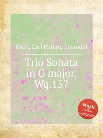 Cal P. E. Bach Trio Sonata in G major, Wq.157