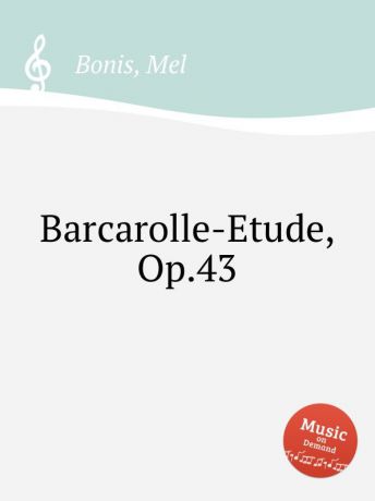 M. Bonis Barcarolle-Etude, Op.43
