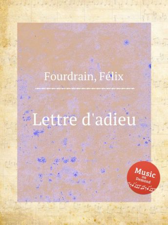 F. Fourdrain Lettre d.adieu