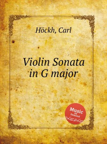 C. Höckh Violin Sonata in G major