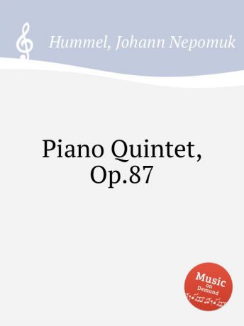 J.N. Hummel Piano Quintet, Op.87