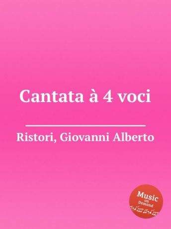 G.A. Ristori Cantata a 4 voci