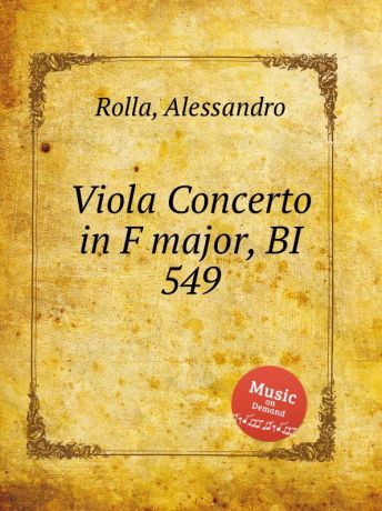 A. Rolla Viola Concerto in F major, BI 549