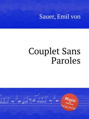 E. von Sauer Couplet Sans Paroles