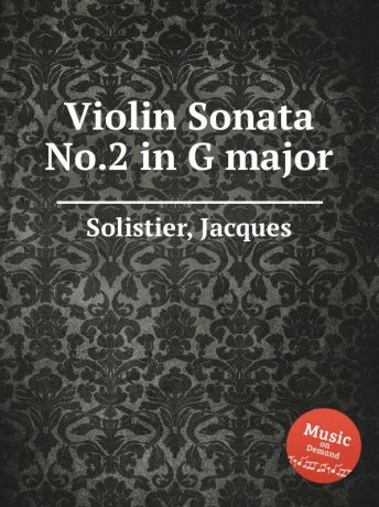 J. Solistier Violin Sonata No.2 in G major