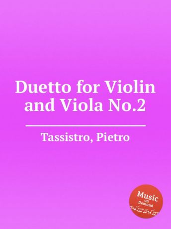P. Tassistro Duetto for Violin and Viola No.2