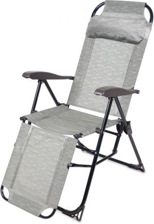 Кресло-шезлонг Ника КШ3, КШ3 бамбук, серый