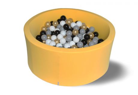 Сухой игровой бассейн Hotenok "Золотой песок", sbh090, желтый + 200 шаров